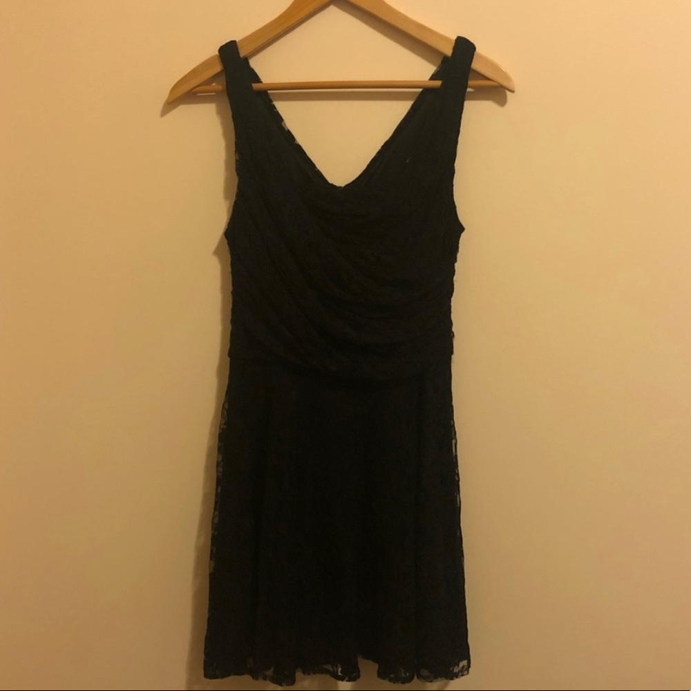 Express Black Lace LBD Sleeveless Dress Sz 10